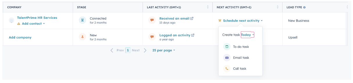 Activity Tracking in the HubSpot Lead Object