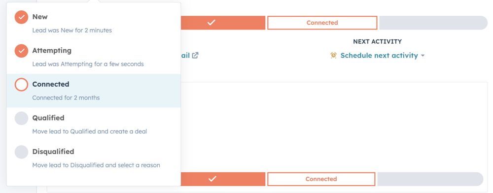 Setting Up Stages in the Lead Object